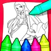 Anime Blue Mermaid Coloring